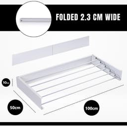 Florixa® Wanddroogrek Inklapbaar - Wanddroogrek - Wit - ‎50cm x 100cm x 12cm — thumbnail 4