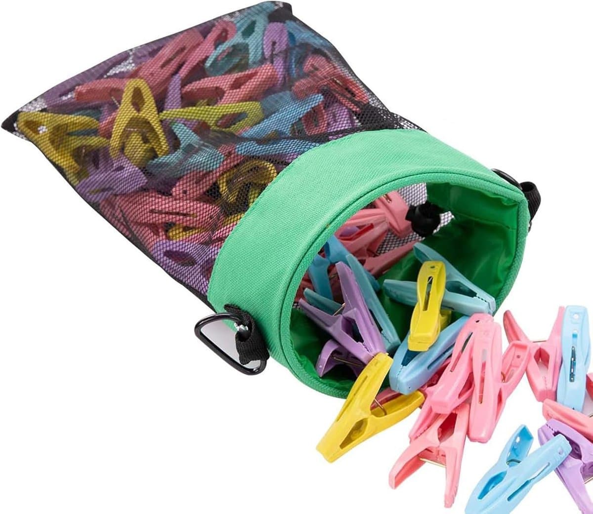 Wasknijperzak - Opberghoes - Buiten Wasgoed - Ventilerend Mesh Materiaal - 30x20cm - Groen — afbeelding 1
