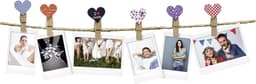 Set van 10 Houten Wasknijpers met Magneet in Hartvorm voor Instant Foto's — thumbnail 1