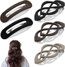 Platte Haarspeldjes - Plastic Klemmen - Dagelijks Gebruik - Antislip Sterke Grip - 5 Stuks — thumbnail 1
