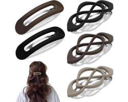 Platte Haarspeldjes - Plastic Klemmen - Dagelijks Gebruik - Antislip Sterke Grip - 5 Stuks