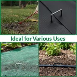 GARDENIX IronPeg grondankers gemaakt van staaldraad 150 x 30 mm - diameter 3 mm voor het bevestigen van onkruidbestrijdingsstof, netten, vloerdekzeilen, gaas, 100 stuks — thumbnail 3