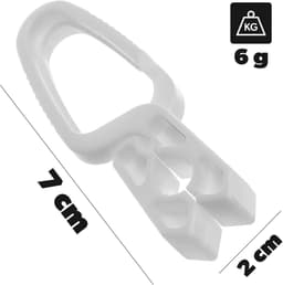Wasknijpers - Kledingklemmen Sokklemmen - Was Ophangen - Windbestendig Robuust - 7 cm Lengte - 20 Stuks Wit — thumbnail 4