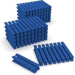 Houten Wasknijpers - Kleding Spelden - Buiten Droge Kleding - Duurzaam Natuurlijk Materiaal - 100 Stuks 9cm - Marineblauw — thumbnail 1