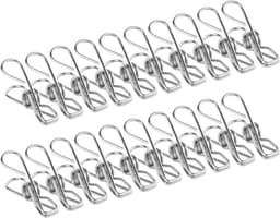 100 stuks roestvrijstalen wasknijpers 4.5cm - wasknijpers set voor waslijn, kleding, sokken - keuken, kantoor gebruik — thumbnail 1