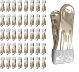 Wasknijpers Roestvrij Staal - 40 Stuks - Antislip - Grijs — thumbnail 1