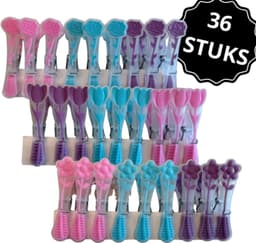 Wasknijpers 36 Stuks - Kunststof Zomer Wasknijpers - Plastic Knijpers - Wasrek Knijpers 10 Kg - 3 Kleuren — thumbnail 1