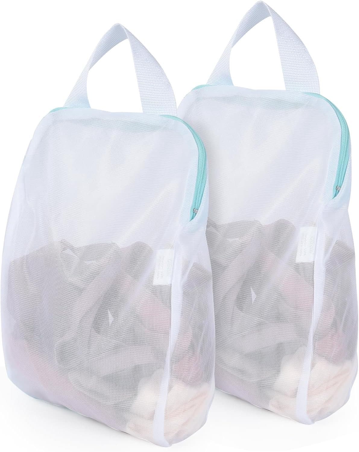 2 Wasnetten met Handvatten, 10 x 12 cm - Waszak voor Wasmachine, Ideaal voor Lingerie, Sokken en Babykleding — afbeelding 1
