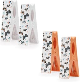 4 stuks accessoires grote clips zon strandlaken wasknijpers strandstoel jacht kinderwagen boot camping kite zeilen surfing gymzaal keuken tuin cadeau verjaardag zachte nachten (oranje) — thumbnail 1