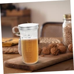 1set Glazen Sealed Opslagpot Luchtdichte Inmaakpot Voor Granen Snoep Voedselopslag Transparante Keuken Organizer Met Ademend Elastische Band Duurzaam Herbruikbaar — thumbnail 2