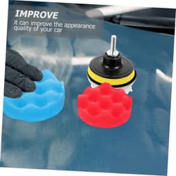 1set Polijstschuim Pads Met Aansluiting Voor Autopoetsmachine Herbruikbare Buffers Voor Efficiënte Polijst Snijdtoepassingen Smalle Ruimtes — thumbnail 2
