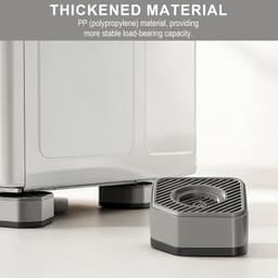 Anti-vibratie voetjes voor wasmachine en droger, rubberen blokken voor geluidsreductie, 9 x 9 x 4.5 cm, trillingsdemping en antislip functie — thumbnail 4