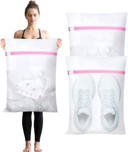 Waszakken voor de wasmachine ter voorkoming van vervorming en vouwen van kleding, waszak met ritssluiting voor truien, overhemden, ondergoed, sokken, schoenen — thumbnail 1