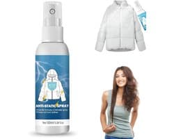 Natuurlijke antistatische spray voor kleding, textiel, meubels en auto - vermindert statische elektriciteit, 100ml