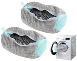 Waszak voor sneakers en schoenen - Herbruikbare waszak voor de wasmachine, op reis en voor sokken - Grijs