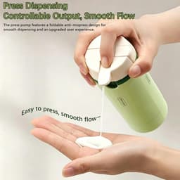 4-in-1 reisdispenser, navulbaar, lekvrij, draagbare reisflessen voor shampoo, draagbare siliconen reisflessen, reisgadgets, vliegtuigdispenser, voor shampoo, crème, spoeling, lichaamsverzorging (groen — thumbnail 4