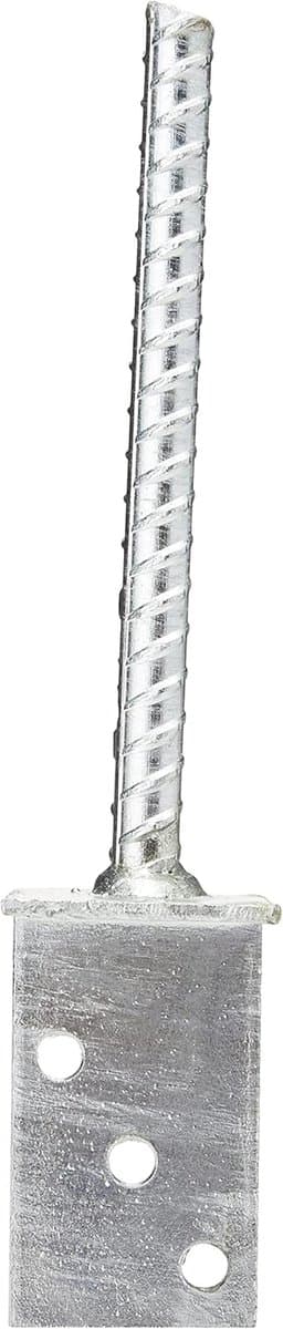 Alberts 213954 L Post Holder with Rebar Steel Concrete Anchor Hot Galvanized Width 80 mm Length of Reinforcement Steel 200 mm — thumbnail 5