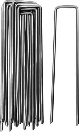 Grondankers U-vormig 150 mm - Galvanische Stalen Bodemhaken voor Onkruiddoek, Grondfleece, Kunstgras, Netten en Afwerking — thumbnail 1