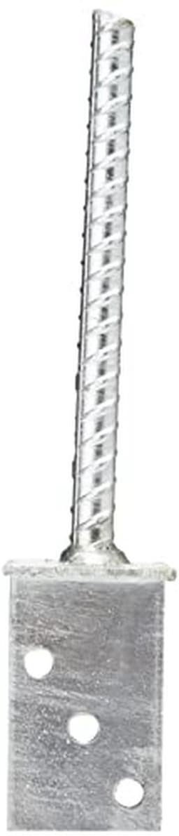 Alberts 213954 L Post Holder with Rebar Steel Concrete Anchor Hot Galvanized Width 80 mm Length of Reinforcement Steel 200 mm — thumbnail 2