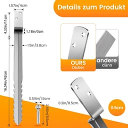 Grondankers voor schommels - 8 stuks - thermisch verzinkt staal - waterdicht en roestvrij - ShopVlot — thumbnail 5