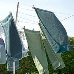 Droogmolen Buiten - Waslijn Inklapbaar - Kleding Drogen - Weerbestendig Metaal - 45 Meter Waslijn - Wit — thumbnail 3