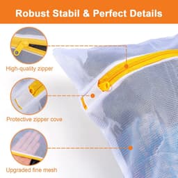 Waszak Set - Polyester - Verschillende Maten - Robuuste Ritssluiting - Voor Divers Wasgoed — thumbnail 2