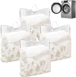 Wasnetjes met ritssluiting - Wit - 50 x 60 x 10 cm - Polyester waszakken voor wasmachine - Set van 4 — thumbnail 1