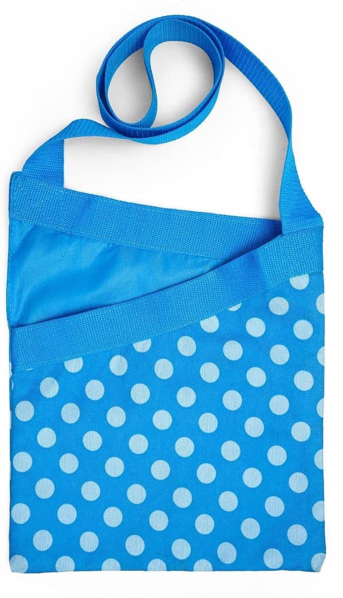 Kleding Peg Bag - Peg Zak - Wassen Buiten - Waterdichte Voering - 60 Pinnen Capaciteit - Blauw Polka Dot — afbeelding 1