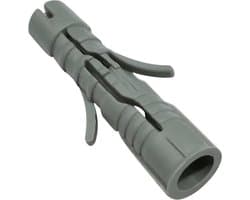 Universele pluggen set - Ankers pluggen - Muurbevestiging klussen - Geribbeld anti-rotatie ontwerp - Ø 5 x 25 mm - Grijs