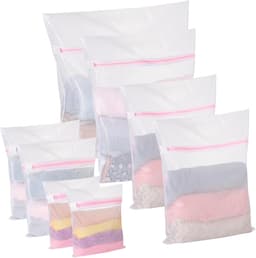 Lot of 8 Washing Nets for Washing Machine, with Zip, Laundry Bags, Reusable for Underwear, Socks, Baby Clothes (5 - ShopVlot — thumbnail 1