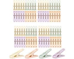 Dailygoods- Wasknijpers 80 Stuks - Wasknijpermand - Waterdicht - Roestvrij Staal - Duurzaam - Geschikt voor Binnen/Buiten - Kledingpegs