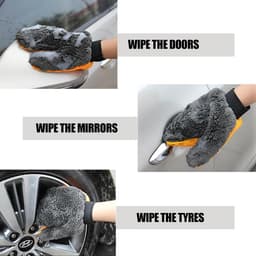 1 stuk autowashandje, microvezel handschoenen voor het wassen van de auto, zacht en zacht, handschoenen voor het wassen van de auto, wasbaar in de wasmachine — thumbnail 2