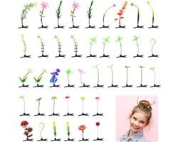 Bekecidi 40pcs Bean Sprouts Hair Clips Funny Plant Hairpins Small Grass Sprout Clips Flower Butterfly Hair Barrettes - ShopVlot
