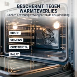 Dailygoods- Deurdichting Hittebestendig Rubber - Ovenafdichting - 4 Haken - Geschikt voor Bosch/Siemens/Neff - Hoogwaardig Alternatief - Controleer E-nummer - Ovendeurrubber — thumbnail 2