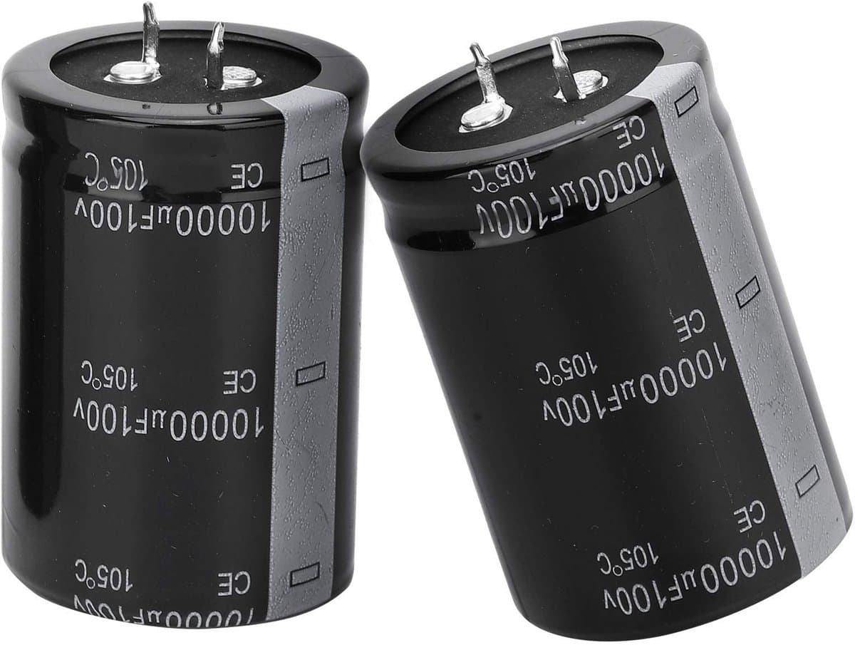Dailygoods - Elektrolytische Condensator 10.000 µF - Hoge Capaciteit - Lange Levensduur - 100 V - Stabiliteit - Geschikt voor Elektronische Toepassingen — afbeelding 1