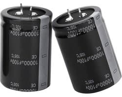 Dailygoods - Elektrolytische Condensator 10.000 µF - Hoge Capaciteit - Lange Levensduur - 100 V - Stabiliteit - Geschikt voor Elektronische Toepassingen