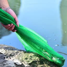 Visverzameltas - Opbergnet - Vissen en Boodschappen - Sneldrogend Nylon - 60x40cm - Groen — thumbnail 2