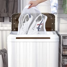Dailygoods- Schoenwaszak Grote Honingraat - Waszakken voor Schoenen - Waszak voor Sneakers - Wasnet - Rits en Riem - 118 cm Lang — thumbnail 4