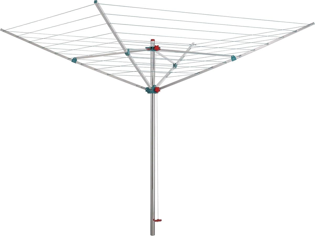 Droogmolen XL - Wasrek Buiten - Was Drogen - 3 Draagarmen - 40 Meter Lijn - Zilver — afbeelding 1