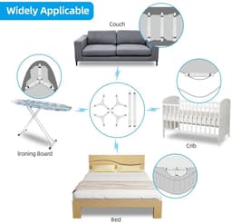 Dailygoods - Verstelbare Bedlakclips 6 Stuks voor Stabiliteit van Beddengoed — thumbnail 5