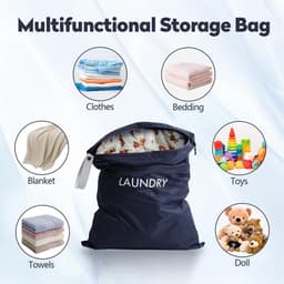 Dailygoods- Waszak Set van 2 - Waterdichte Reiswaszakken - Opvouwbare Vuile Waszak - 45 x 60 cm / 35 x 55 cm - Handig voor Onderweg - Ruimtebesparend Ontwerp - Waszakken — thumbnail 4