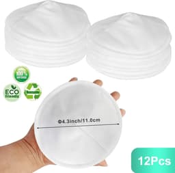 Dailygoods- Borstvoedingspads 12 Stuks - Herbruikbare Bamboe/Katoenen - Zachte/Absorberende - Waszak - 11 cm - Luxe Ontwerp - Zoogkompressen — thumbnail 3