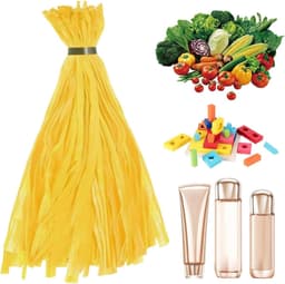 Mesh Produce Bags - Groente Netten - Boodschappen Doen - Ademend Materiaal - 100 Stuks - Geel — thumbnail 5