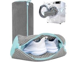 Schoenwaszakken - Wit - 19 x 39 cm - Herbruikbare Waszak voor Schoenen met 360° Reinigingsdons