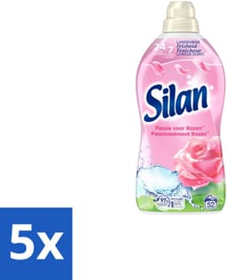 5 x Silan – Wasverzachter – Classic Pink Passie voor Rozen – 1144 ml - Wasverzachter - Roze Geur - Wasgoed Verzachter - Kleding Verzachter - Statische Elektriciteit — thumbnail 1