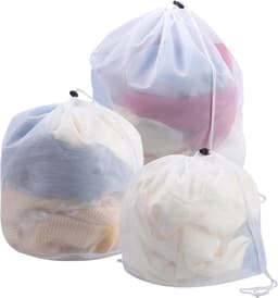 Waszak voor wasmachine, 3 stuks, waszak met koordstopper, fijnmazig waszakken voor babykleding, beha, ondergoed (30 x 40 cm, 40 x 50 cm, 50 x 60 cm) — thumbnail 1
