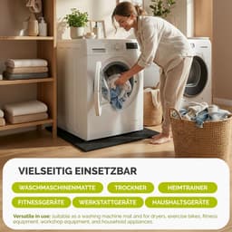 Garronda Antivibratiemat 60 x 60 cm – 10 mm SBR-rubbergranulaat – Onderlegmat voor Wasmachine en Droger – Geluids- en Trillingsdempend – Antislip – GD-0251 — thumbnail 5