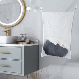Hangende wasmand voor deur, praktische waszak voor slaapkamer en badkamer, ruimtebesparend en stijlvol ontwerp — thumbnail 4
