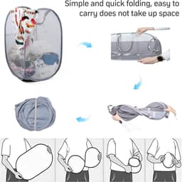 Foldable Laundry Basket, Pop Up Laundry Basket with Handles, Large Folding Laundry Basket, Dirty Clothes Storage - ShopVlot — thumbnail 5