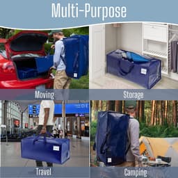 SnelShoppen - 8 Pack Verhuis Tassen Extra Groot Heavy-Duty Met Rugtasriemen, Sterke Handgrepen & Ritsen, Kledingopslag, Verpakkings- en Waszakken, Her — thumbnail 5